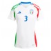 Italy Federico Dimarco #3 Replica Away Shirt Ladies Euro 2024 Short Sleeve